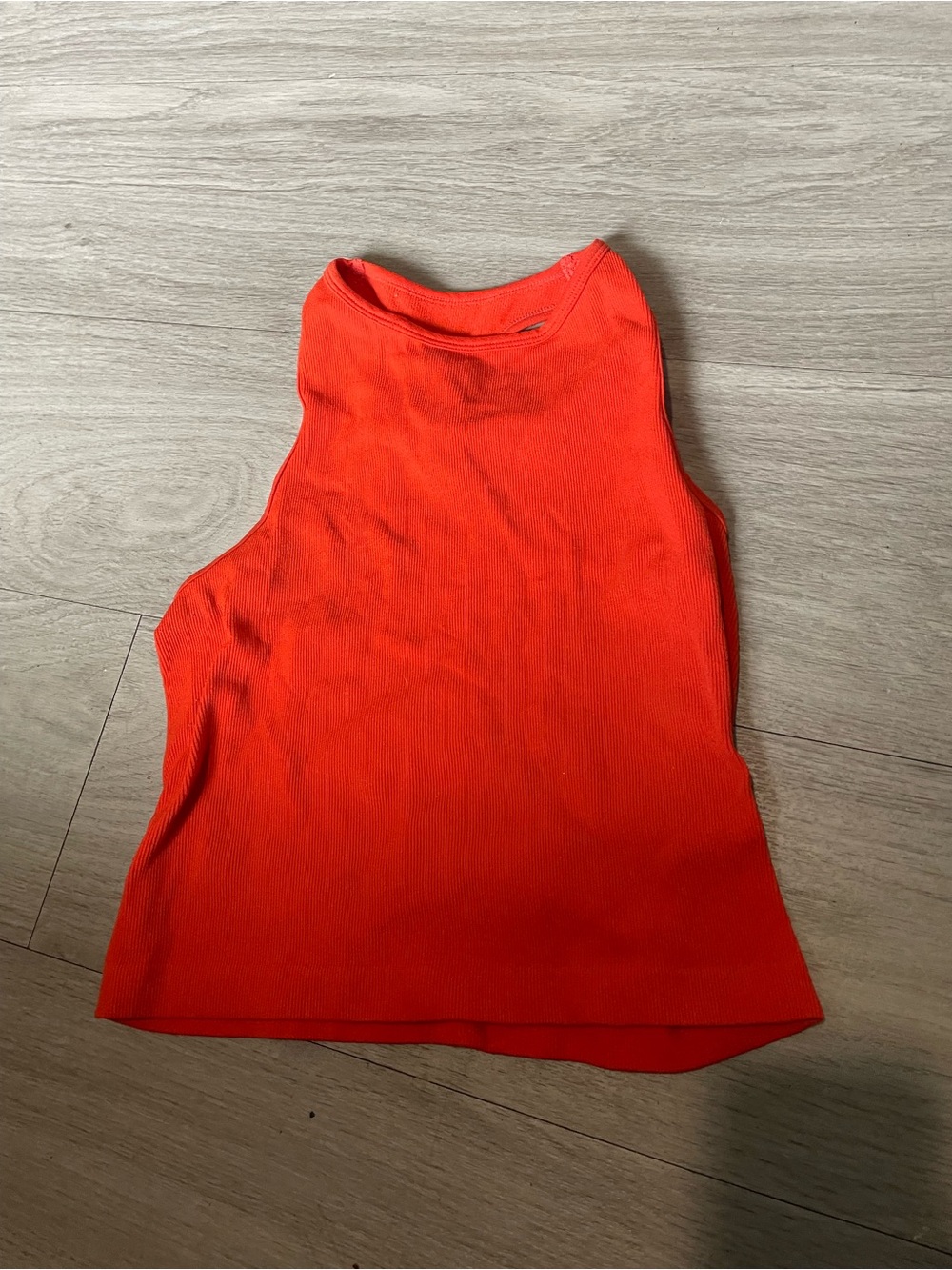 Free People Ribbed Crop Tank - Bright Orange
